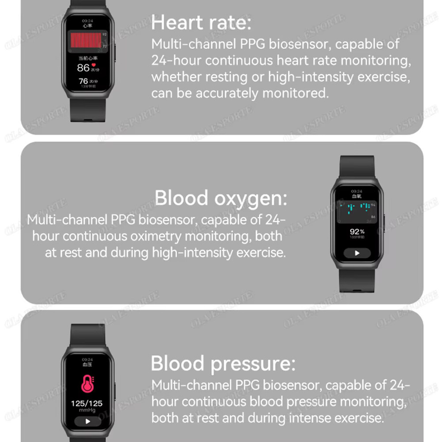 Ola Esporte Smartwatch HW12 in Grün mit Bluetooth-Anrufen, Herzfrequenz- und Schlafüberwachung für Damen und Herren - Bild 5
