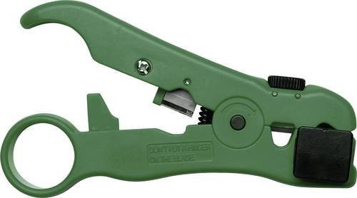 Axing BWZ 5-02 Koax-Abisoliergerät Universal in Grün für Kabel mit 8 mm Durchmesser - Bild 1