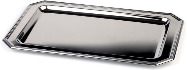 APS Tablett ELEGANCE aus Edelstahl in Silber, rechteckig, B: 30 cm, T: 48 cm, H: 1,8 cm - Bild 1