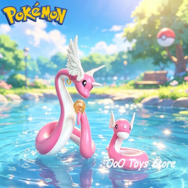 Bandai Pokémon Dragonair und Dratini, Actionfiguren, PVC, 2-teiliges Set - Bild 1
