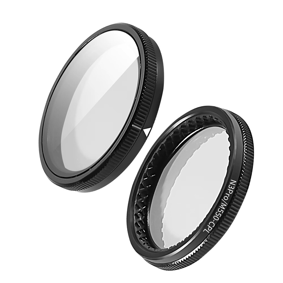 DDPAI N5 Dual HD Objektiv Staubschutz und Blendschutz CPL Filter mit statischen Aufklebern in Schwarz - Bild 1