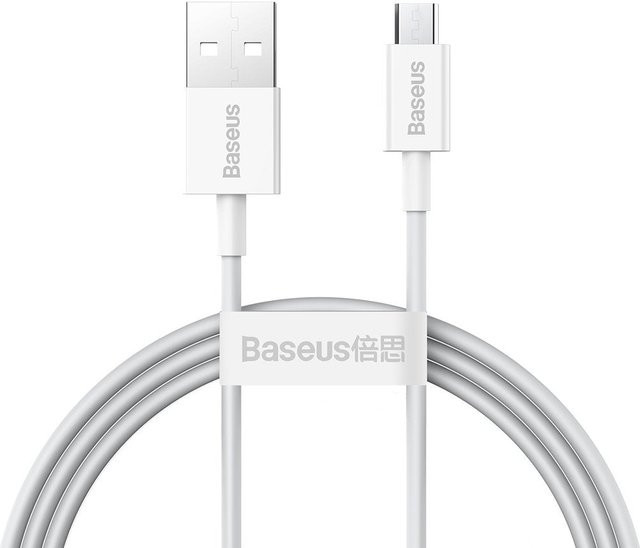 Baseus Superior Series USB-A zu MicroUSB Lade- und Datenkabel, 18W, Weiß, Länge: 2 m, CAMYS-A02 - Bild 1