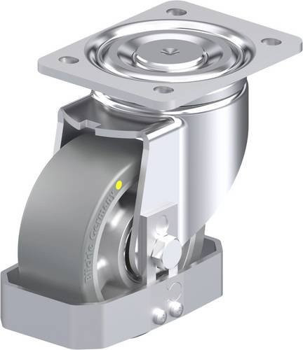 Blickle Stahlblech-Lenkrolle LH-ALTH 127K-AS-FS in Silber, Rad-Durchmesser: 125 mm, Tragfähigkeit: 750 kg - Bild 1