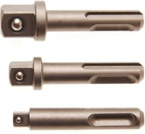 BGS Adapter-Satz SDS Außenvierkant in Silber, 3-teilig (6,3 mm, 10 mm, 12,5 mm) - Bild 1