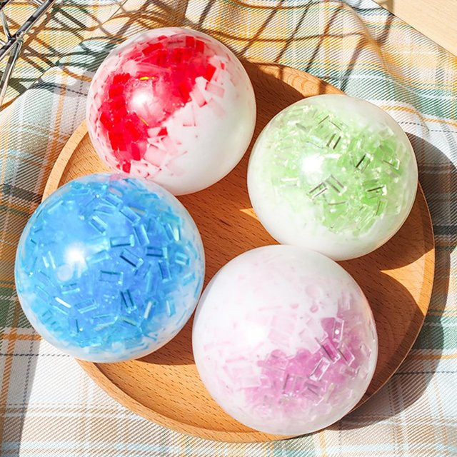 Topmix Kristallkugel Squishy, blue, langsam aufsteigend, eisrissig, handgemacht - Bild 1