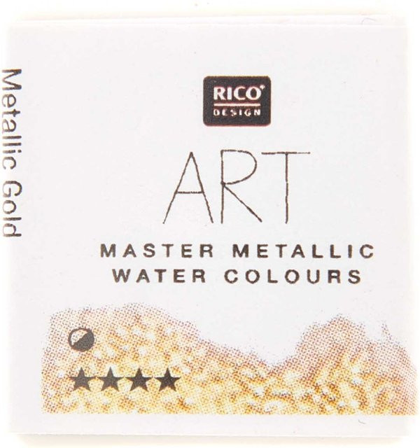 Rico Design ART Master Metallic Aquarellfarbe Gold, halbes Näpfchen - Bild 1