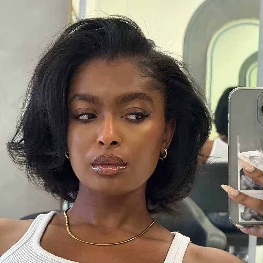 OYM HAIR Pixie-Schnitt-Perücke, kurzer lockiger Bob, Wasserwellen, Damen - Bild 4