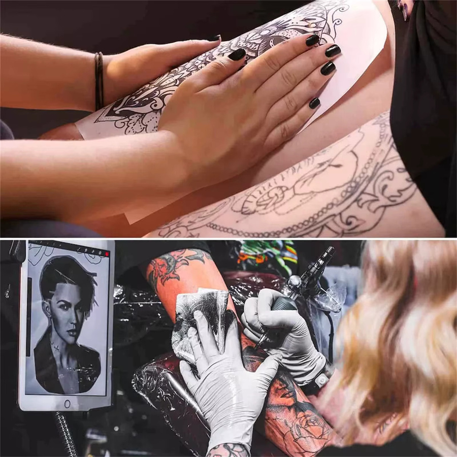 YILONG 100 Stück Professionelle Tattoo Transfer Papiere A4 Schablonenpapier für Tattoo Transfer Maschinen - Bild 5