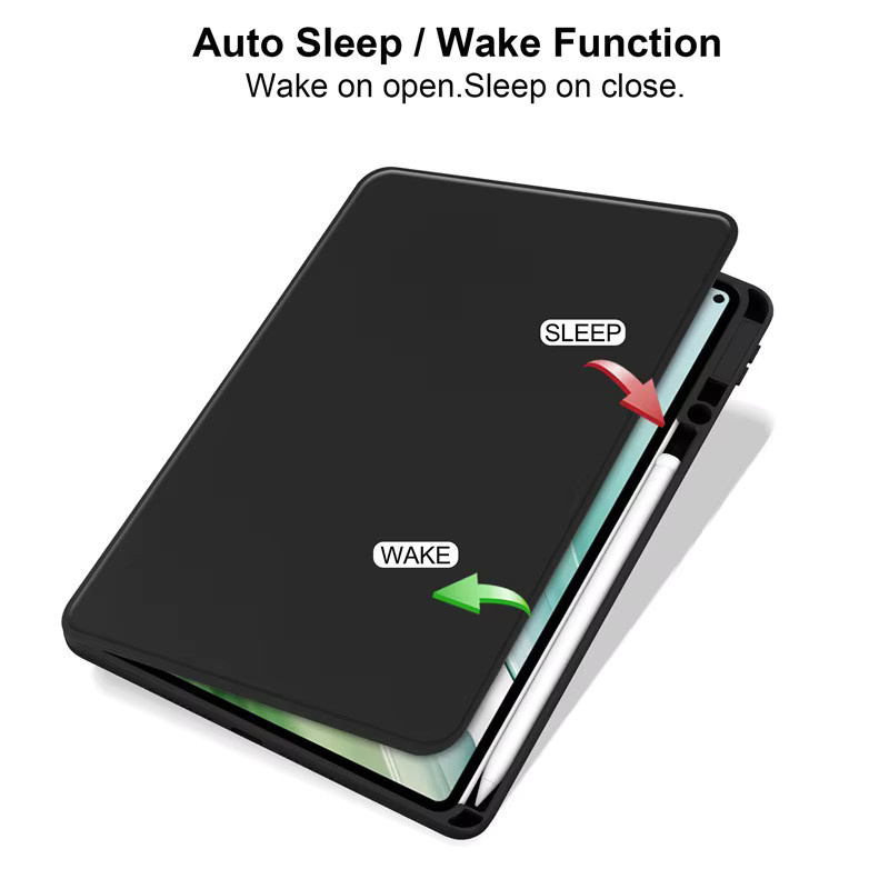 Stoßfeste Smart Fall Schutzhülle für Huawei Matepad 11,5 S Pro 13,2 SE 11 Air 10,4 12,6 und Honor Pad 9 V8 Pro 12,1 mit 360 Grad Rotation in Schwarz - Bild 1