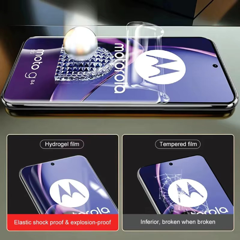 4er-Pack Hydrogel-Displayschutzfolie für Motorola G85 G84 G14 G72 G82 G45 G55 G35 G75 Moto Edge 40 50 Fusion 30 Neo Pro X50 Ultra, transparent - Bild 2