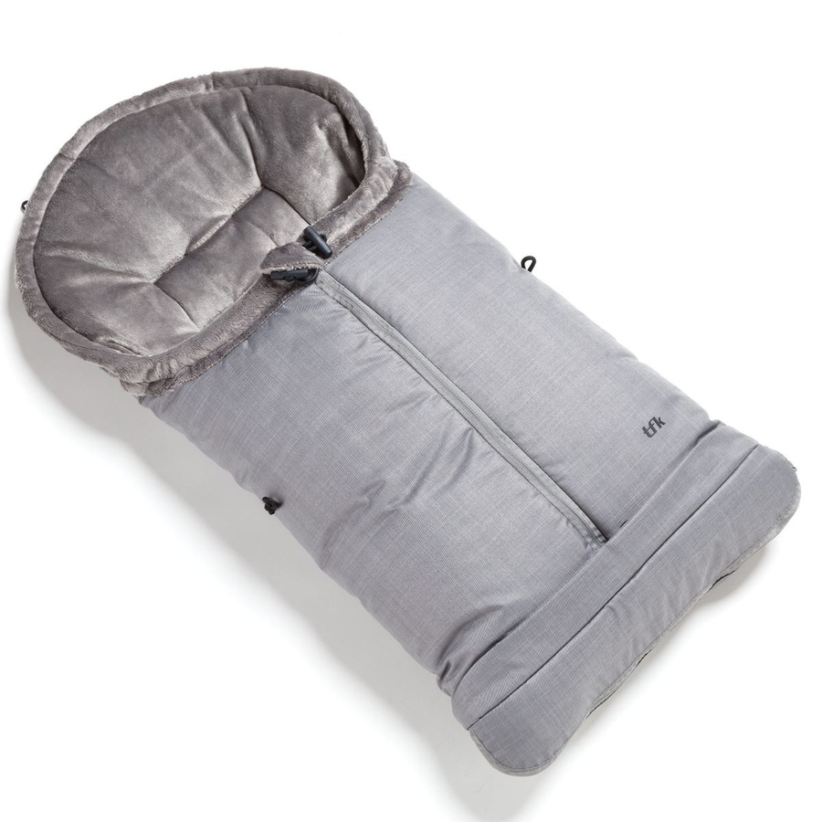 TFK Thermo-Fleece Fußsack mit verlängerbarem Fußteil in Grau - Bild 1