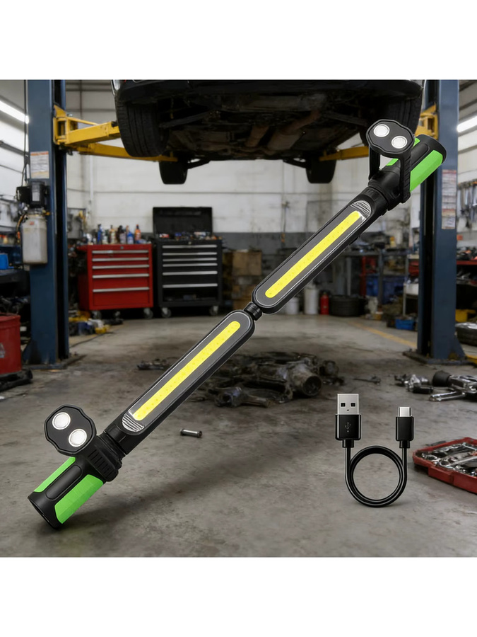 Tragbare magnetische LED-Arbeitsleuchte in Schwarz, wiederaufladbare LED-Bar für professionelle Reparaturarbeiten und Notfälle - Bild 7