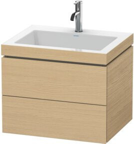 Duravit Waschtischunterschrank L-Cube c-bonded mit 2 Schubkästen, Farbe: Beige, B: 60 cm, T: 48 cm, H: 50 cm - Bild 1