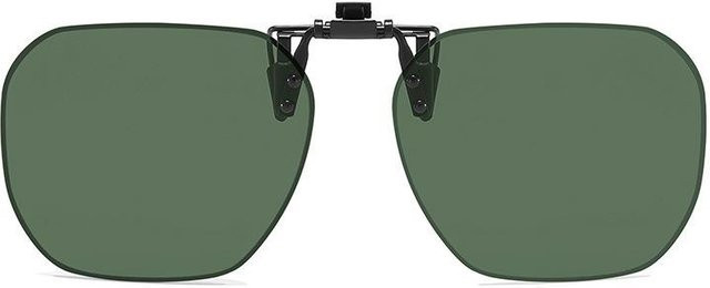 Aoron Glasses Sonnenbrillen-Clips, Retro, quadratisch, Metall, black - Bild 1