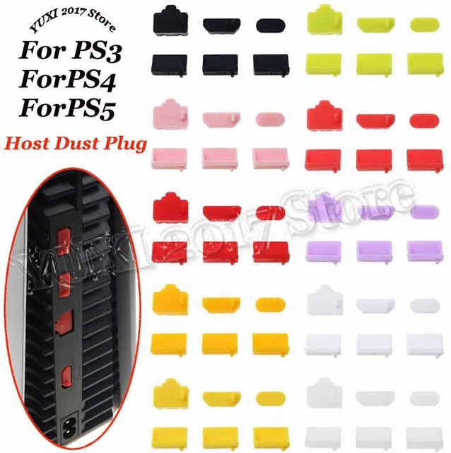 Yu Xi Staubdichte Silikon-Schutzstecker für USB und HDMI Anschlüsse für PS3 PS4 PS5 in Lila - Bild 1
