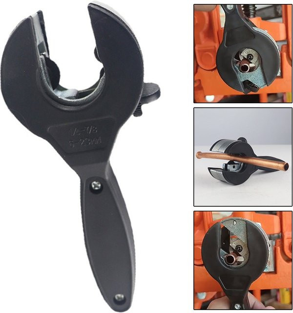 Vibratite Ratsche-Rohrschneider aus Edelstahl für Kupfer und Aluminium, Schwarz, Schneidebereich 6-23mm - Bild 1