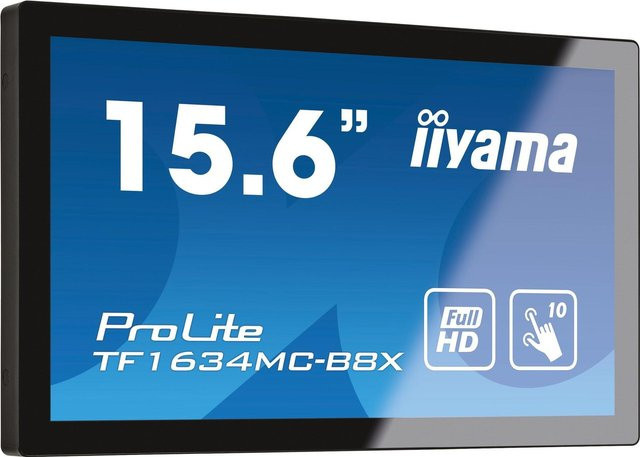 Iiyama ProLite TF1634MC-B8X Touchmonitor, 39,6 cm (15.6 Zoll), Full HD, IPS, Schwarz - Bild 1