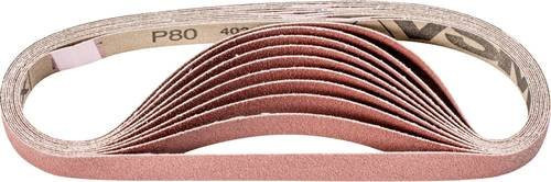 PFERD Korund Schleifband für Bandschleifer, Körnung 80, Braun, B: 16 mm, L: 520 mm, 50 Stück - Bild 1