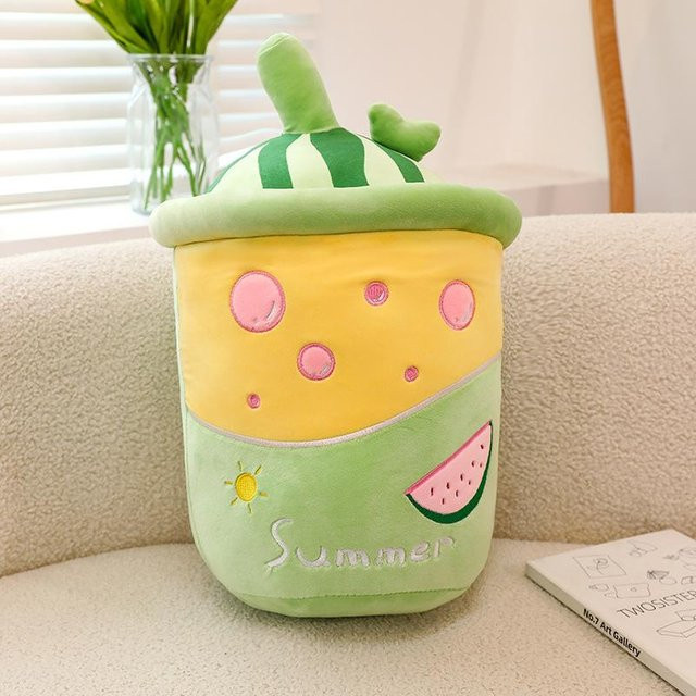 Milchtee-Tassen Plüschtier, Fruchtsaft Wurfkissen Kratzpuppe, 25cm - Bild 1