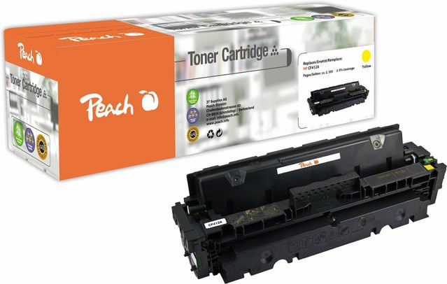 Peach HP 410 AY Toner CF412A Gelb für HP Color LaserJet Pro MFP M 477 fdw und M 477 fnw (wiederaufbereitet) - Bild 1