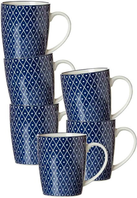 Ritzenhoff & Breker Henkelbecher Royal Reiko Blue, 6er Set, Keramik, 350 ml - Bild 1