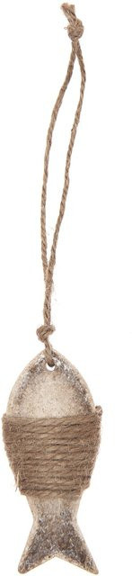 Rico Design Holzhänger Fisch in Natur mit Juteband, B x H: 8,5 x 3,5 cm - Bild 1