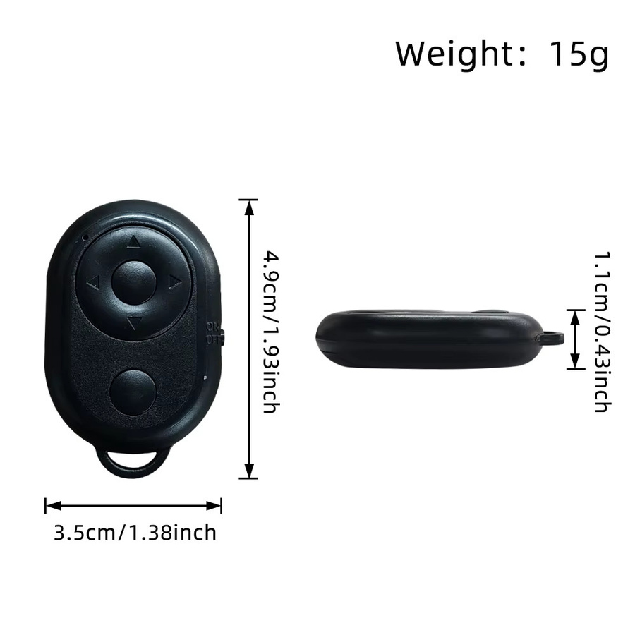 PHONEPACE Bluetooth-Fernbedienung für iPhone, Xiaomi, iOS und Android in Schwarz - Bild 2