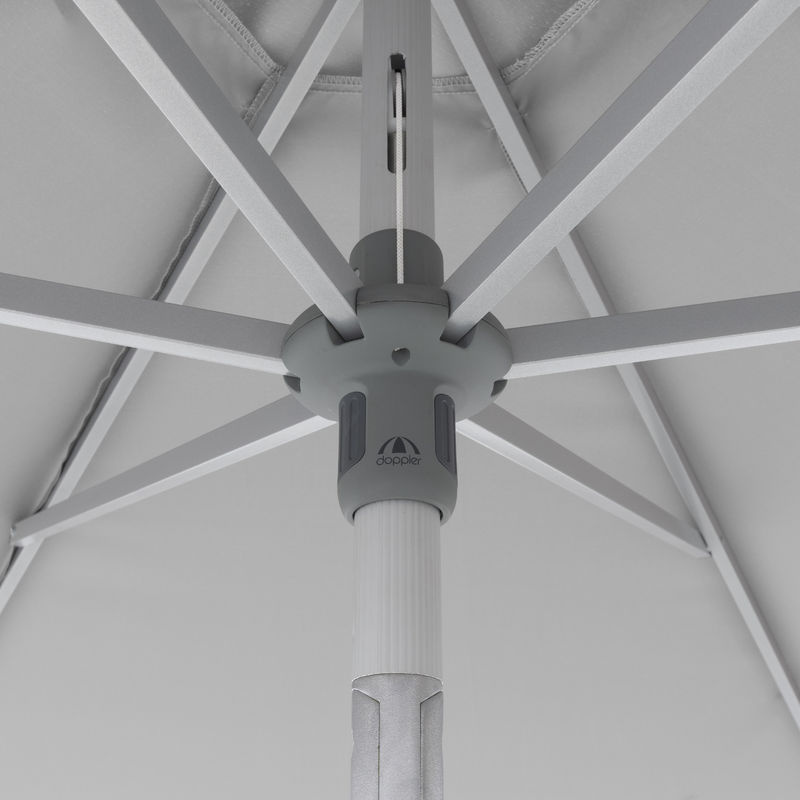 Doppler Sonnenschirm Act Auto-Tilt 305 Mittelstockschirm in Hellgrau mit Ø 305 cm - Bild 2