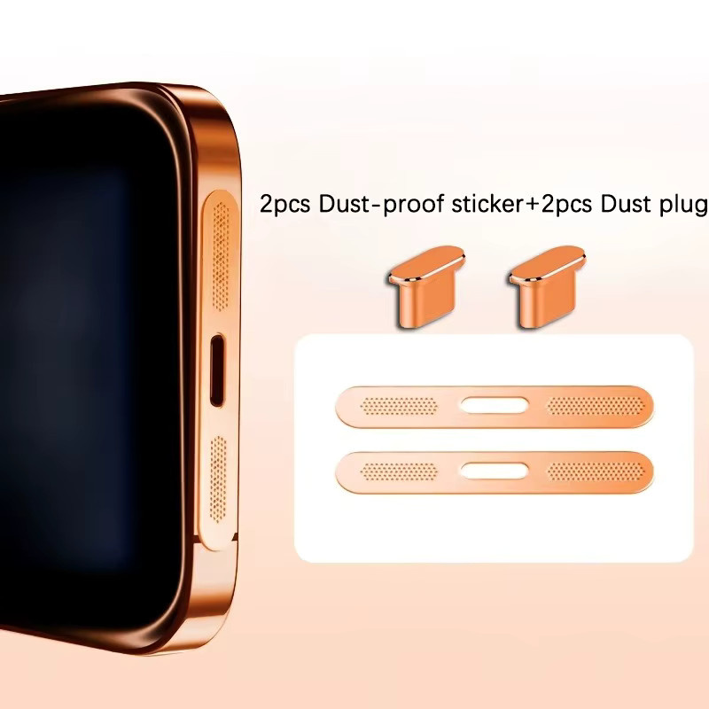 4er-Set Staubdichte Metall-Netz-Aufkleber als Staubschutz für Apple iPhone 17 Pro Max, 17 Pro, 17 Hörer und Lautsprecher - Bild 2
