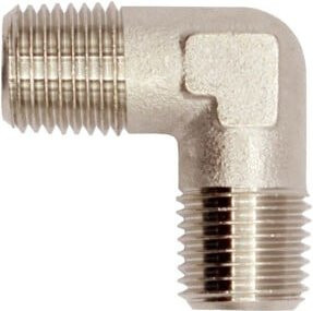 Riegler Winkelstück außen/außen R 3/8 SW 17 aus vernickeltem Messing in Silber - Bild 1