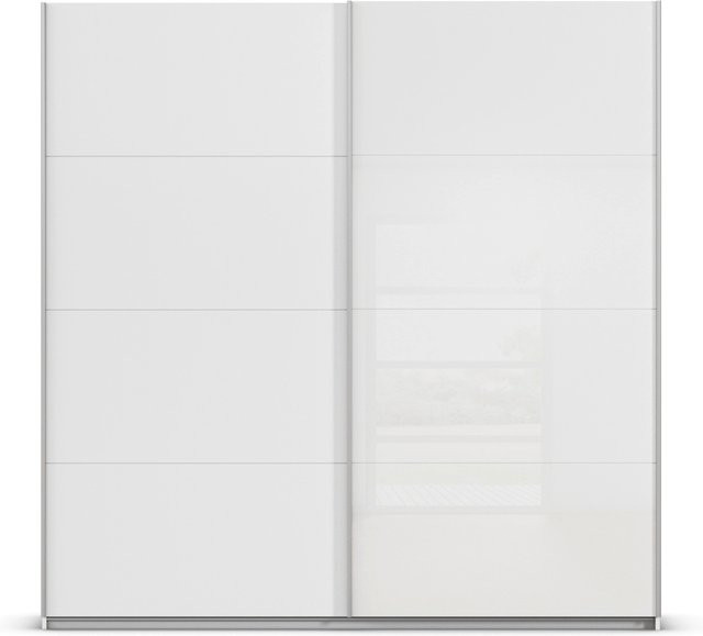 RAUCH Quadra Schwebetürenschrank mit Glaselementen, Korpus Weiß, Glas Weiß, B/H: 226 x 230 cm - Bild 1