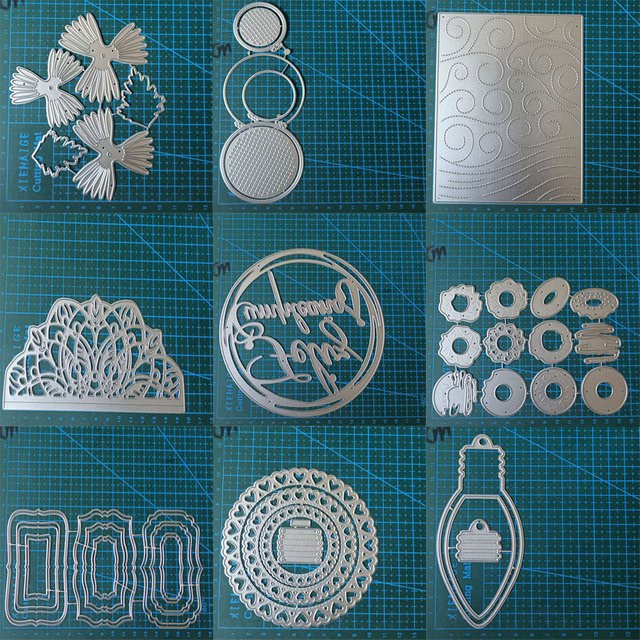 Metall Schneideform Blume für Papierhandwerk in Silber - Bild 1