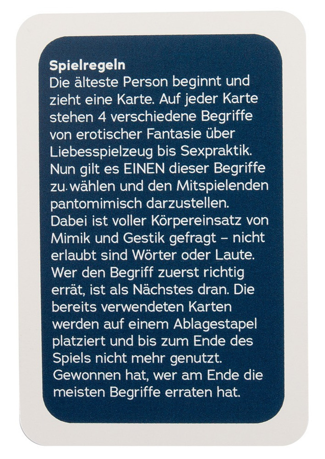 ORION Sexy Pantomime, Partyspiel, mind. 2 Spieler:innen - Bild 2