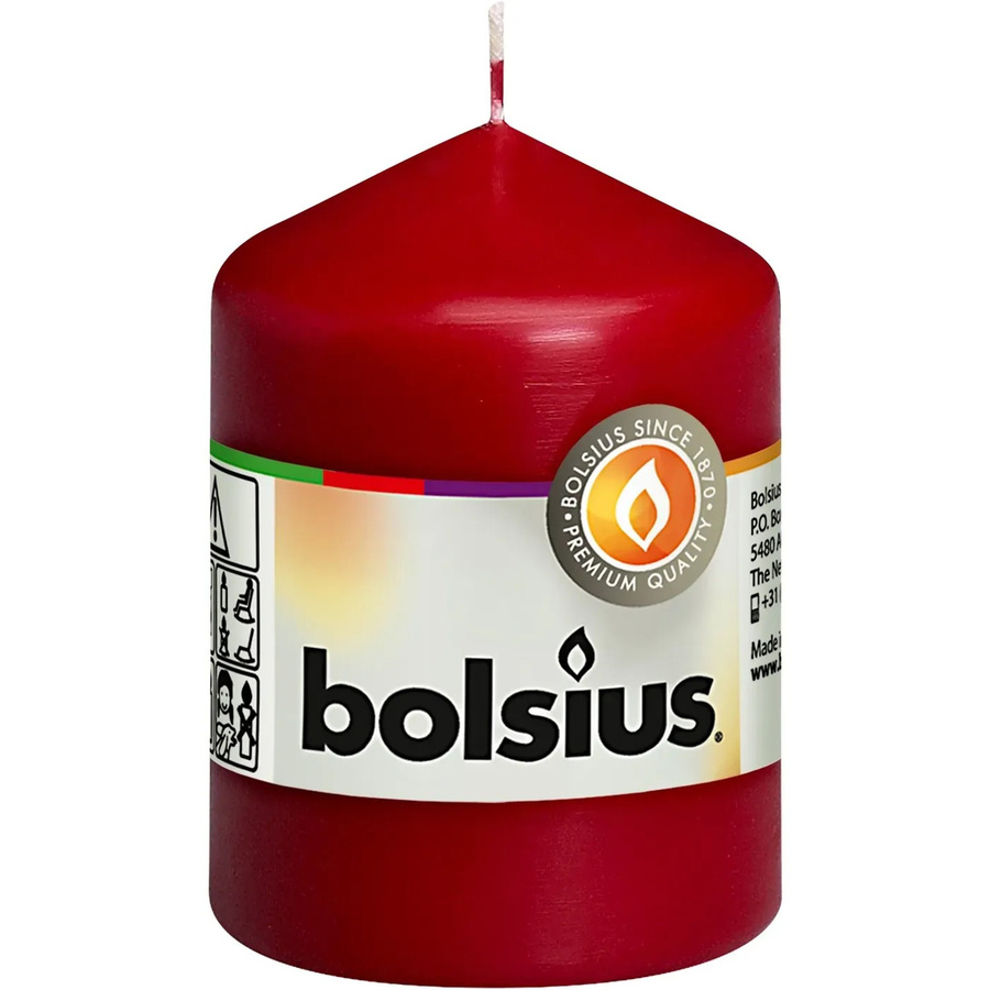 Bolsius Stumpenkerze in Altrot, Höhe: 80 cm, Durchmesser: 5,8 cm - Bild 2