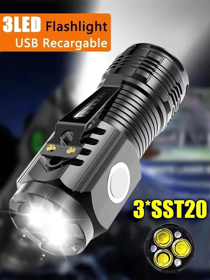 BALDR Mini LED Taschenlampe mit Stiftclip, wiederaufladbar und wasserdicht, Schwarz - Bild 7