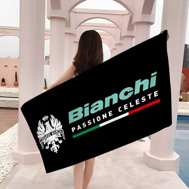 B-Bianchi Mikrofaser Strandtuch in Schwarz, super saugfähiges und schnell trocknendes Pool-Handtuch für Damen und Herren - Bild 1