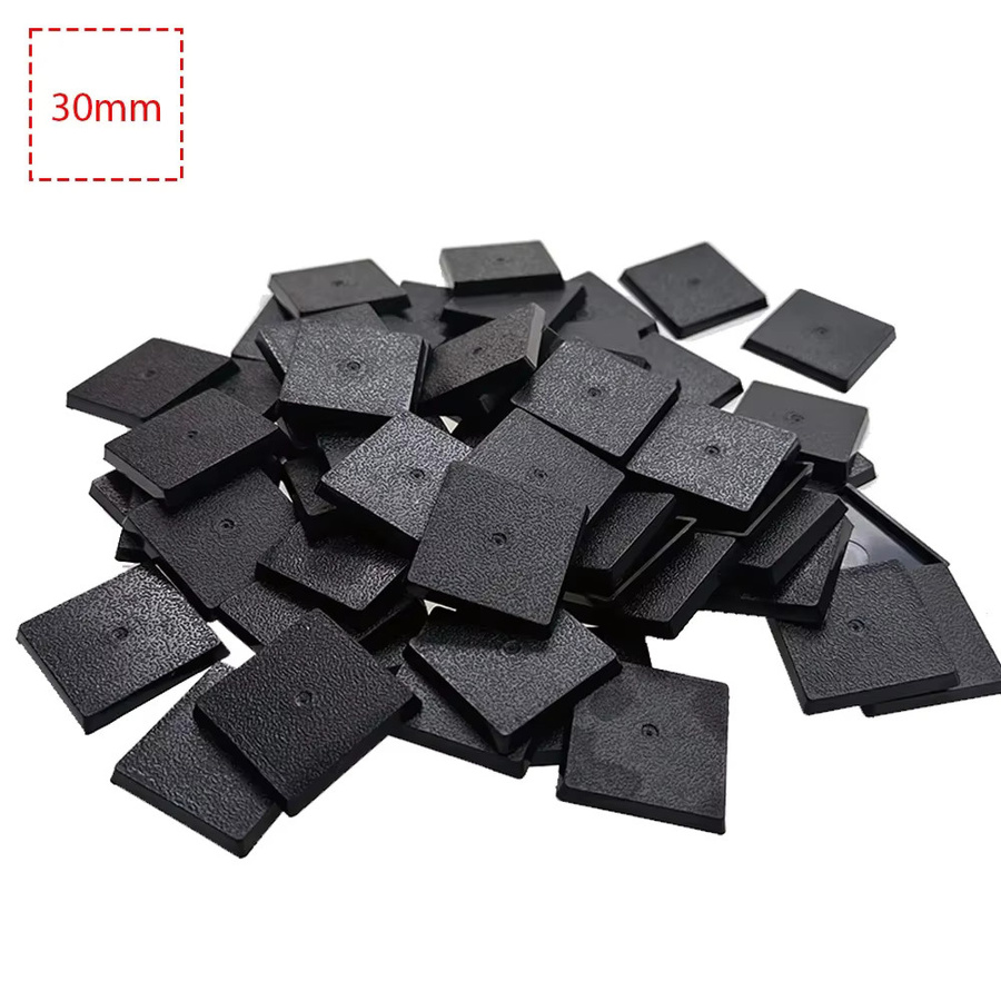 Wargame Base World quadratische Basen, Zubehör, Kunststoff, Schwarz, 30 mm - Bild 5