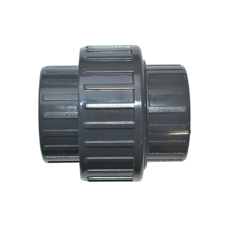 Cepex PVC-U Rohrverschraubung Connector 3/4 Zoll IG x IG in Grau und Schwarz - Bild 2