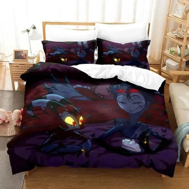 Loona Boss 3D Anime Bettwäsche Set Multicolor, Bettbezug mit Bezug für Einzelbett und Doppelbett, B/H: 200 x 200 cm - Bild 1