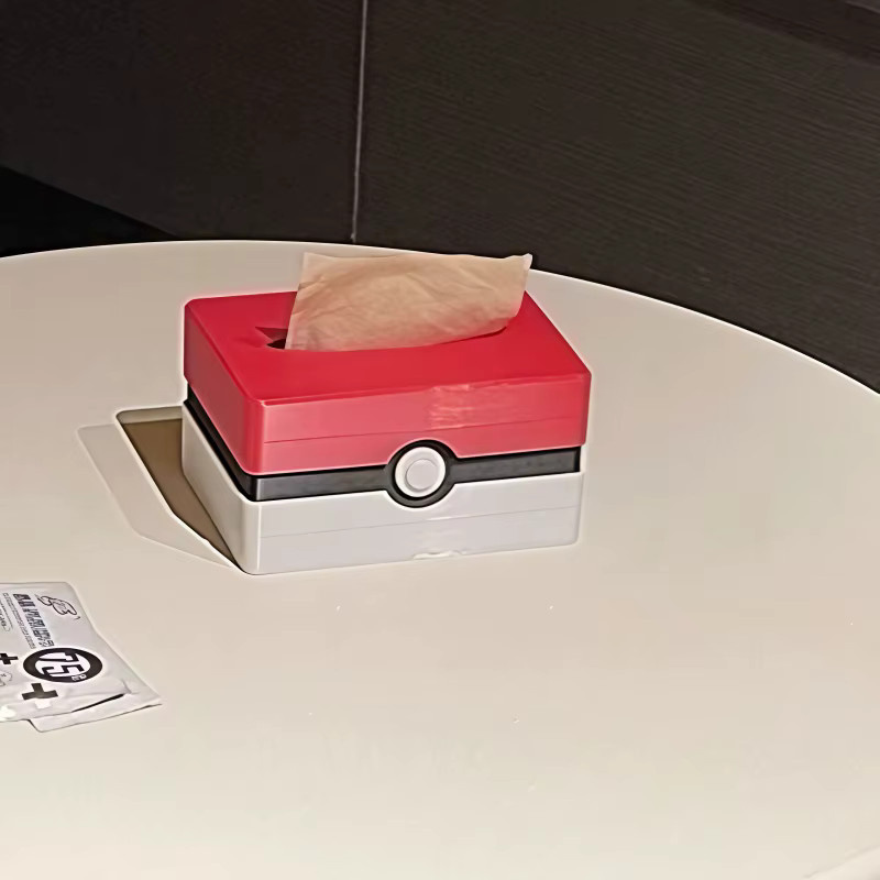 TAKARA TOMY Pokemon Taschentuchbox aus Kunststoff in Weiß und Rot für Haushalt und Auto - Bild 3