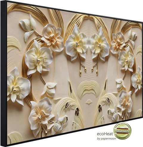 papermoon EcoHeat Infrarotheizung mit Blumenmuster in Bunt und Matt-Effekt - Bild 1