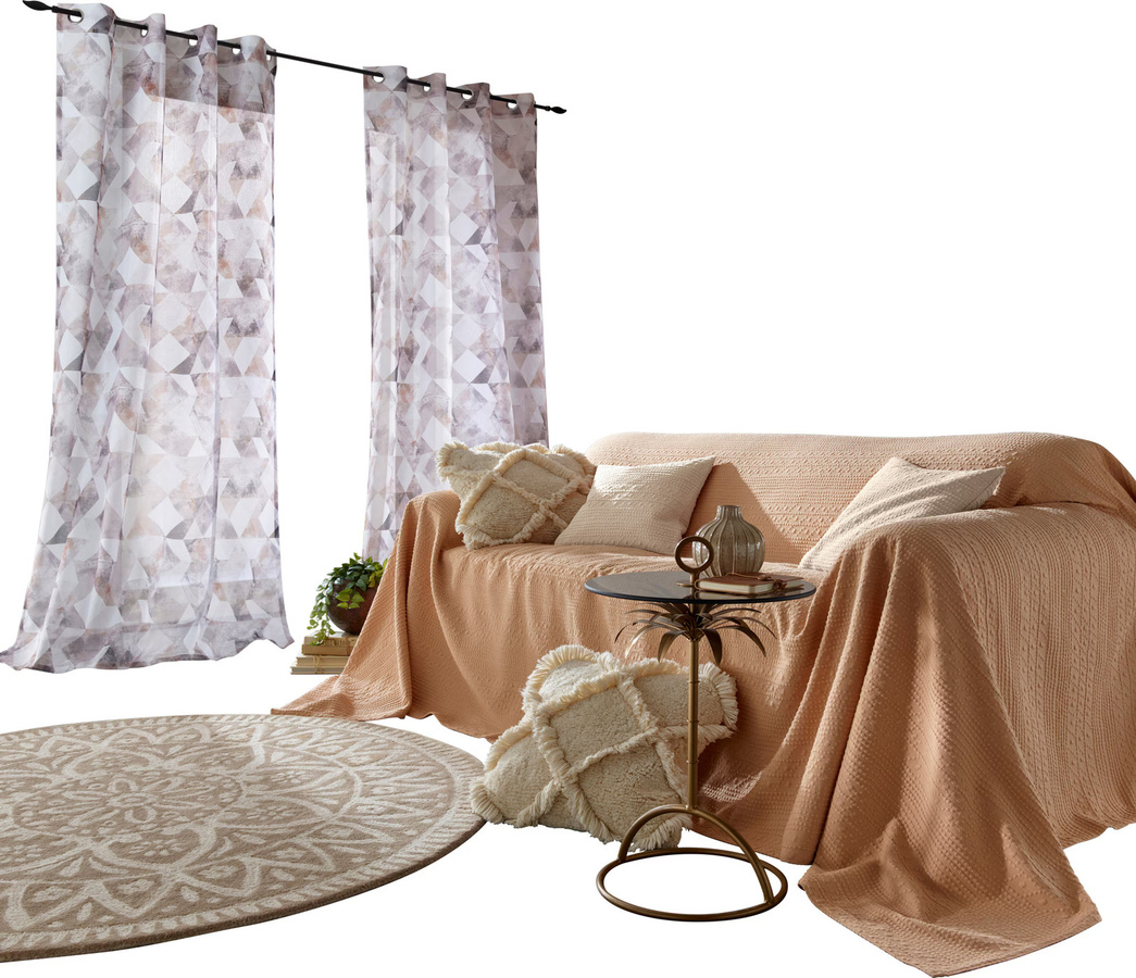 Kissenhülle Heine Home in Beige und White aus Baumwolle, B/B/H: 45 x 45 x 45 cm - Bild 2