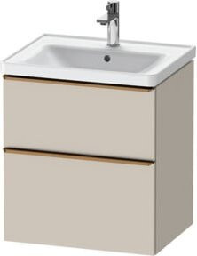 Duravit Waschtischunterschrank D-Neo in Beige Matt, Wandhängend, B/T/H: 58,4 x 45,2 x 62,5 cm - Bild 1