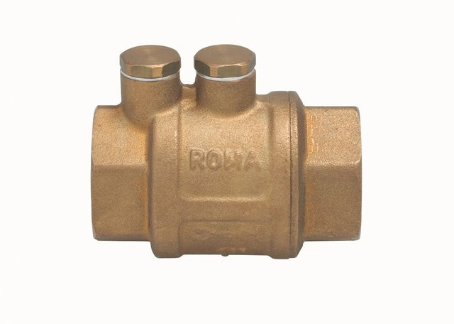 LUX-TOOLS Zwischenventil für Entlüftung und Entleerung aus Messing in Gold, IG 38,9 mm (Rp 1 1/4") - Bild 1