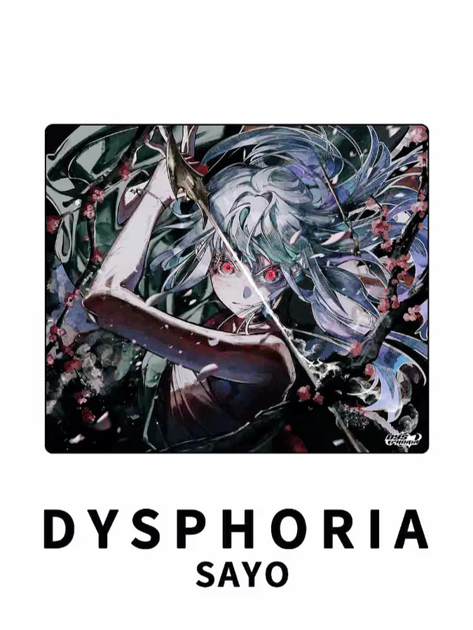 KUXM Mauspad DYSPHORIA SAYO Stoffversion in Weiß und Multicolour für Gaming mit mittlerer Geschwindigkeit - Bild 2