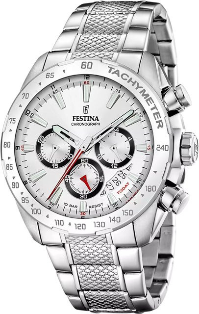 Festina Chronograph, Quarz, Edelstahl, 45 mm, Herren - Bild 1