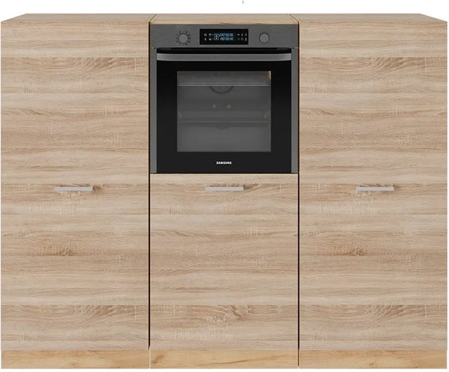 Vicco R-Line Küchenblock Sonoma Eiche und Goldkraft, Breite: 180 cm - Bild 1