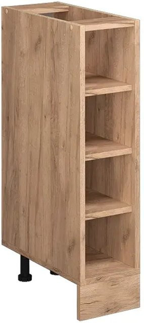 Vicco Küchenregal R-Line Küchenunterschrank aus Spanplatte in Eiche Braun Breite: 20 cm, Tiefe: 20 cm, Höhe: 82 cm - Bild 2