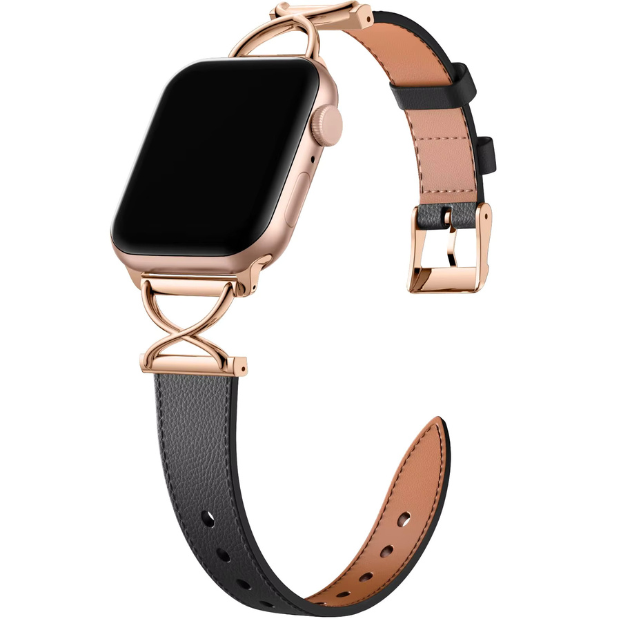 Uhrenarmband Leder, Damen, Edelstahl - Bild 2