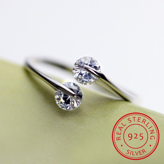 Andara Ring, 925 Silber, Zirkonia, Damen, verstellbar - Bild 1